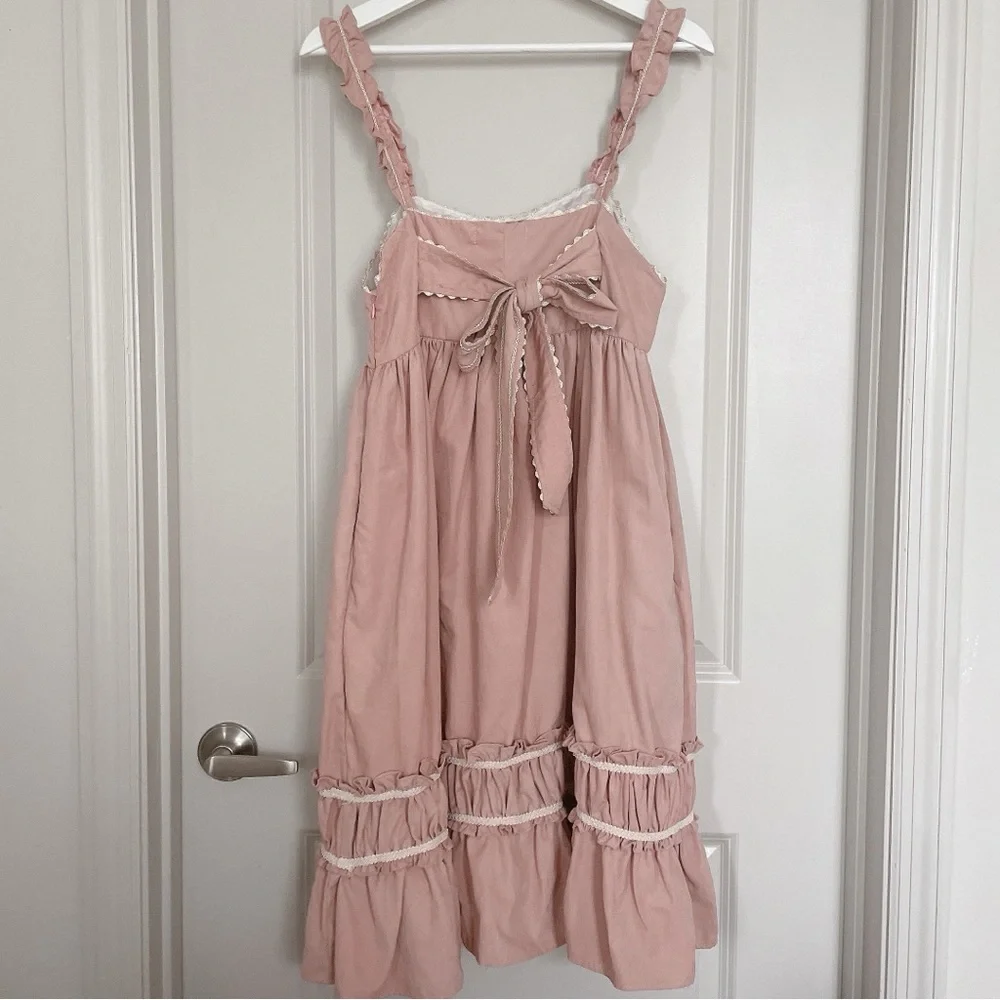 Pink Sweet Lolita JSK Dress Set Empire Waist - Picture 10 of 14